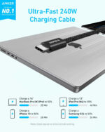 کابل شارژ USB-C به USB-C انکر Zolo مدل A8060H12 طول 1.8 متر 240 وات - تصویر 2